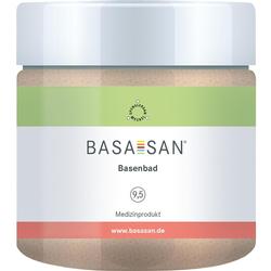 Ein weißer Behälter mit der Aufschrift "BASASAN Basenbad".